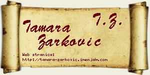Tamara Žarković vizit kartica